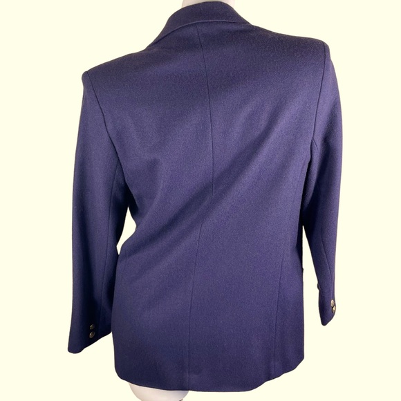 Dumas Petite Vintage Purple 100% Wool One Button Fully Lined Blazer in Size 8 - Picture 2 of 13